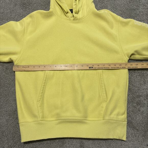Vtg Stussy Hoodie Small Yellow Grunge Skater Y2K - Picture 6 of 7